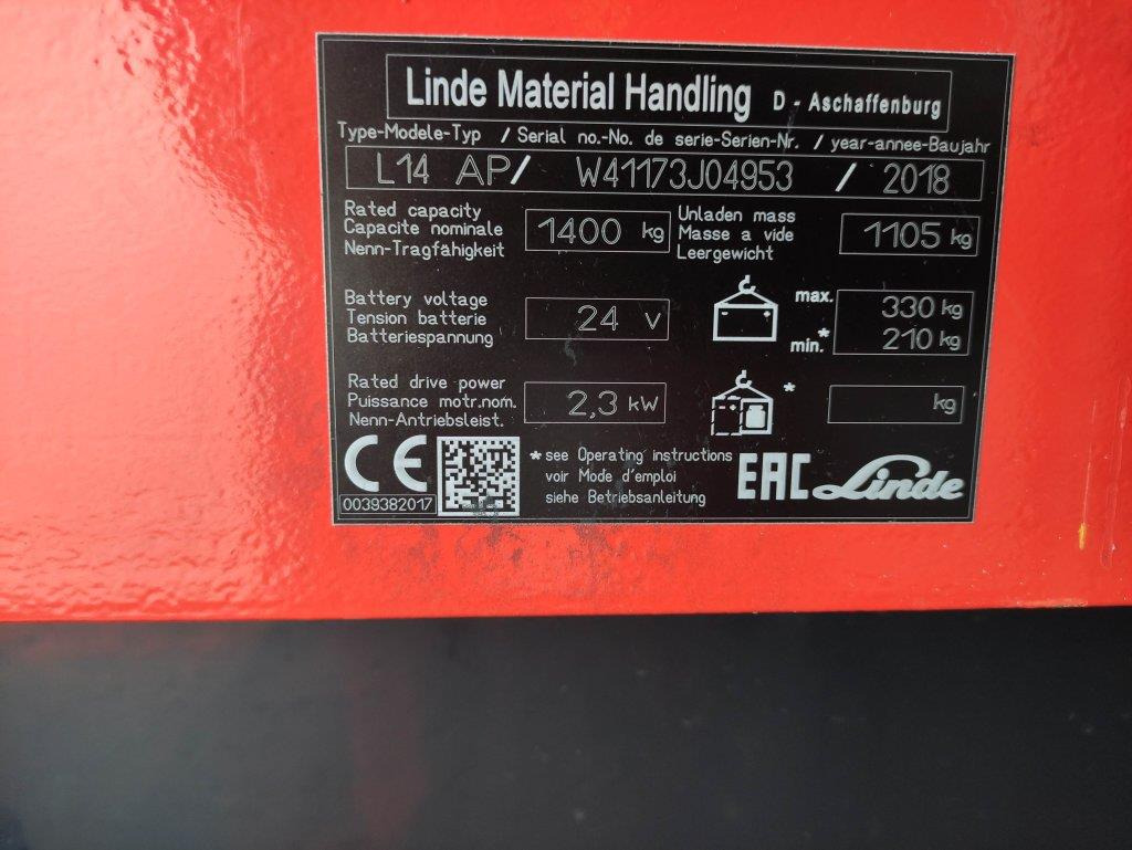 Linde L14-APi-1173 - Slagač stoga: slika Linde L14-APi-1173 - Slagač stoga Linde L14-APi-1173 - Slagač stoga: slika Linde L14-APi-1173 - Slagač stoga