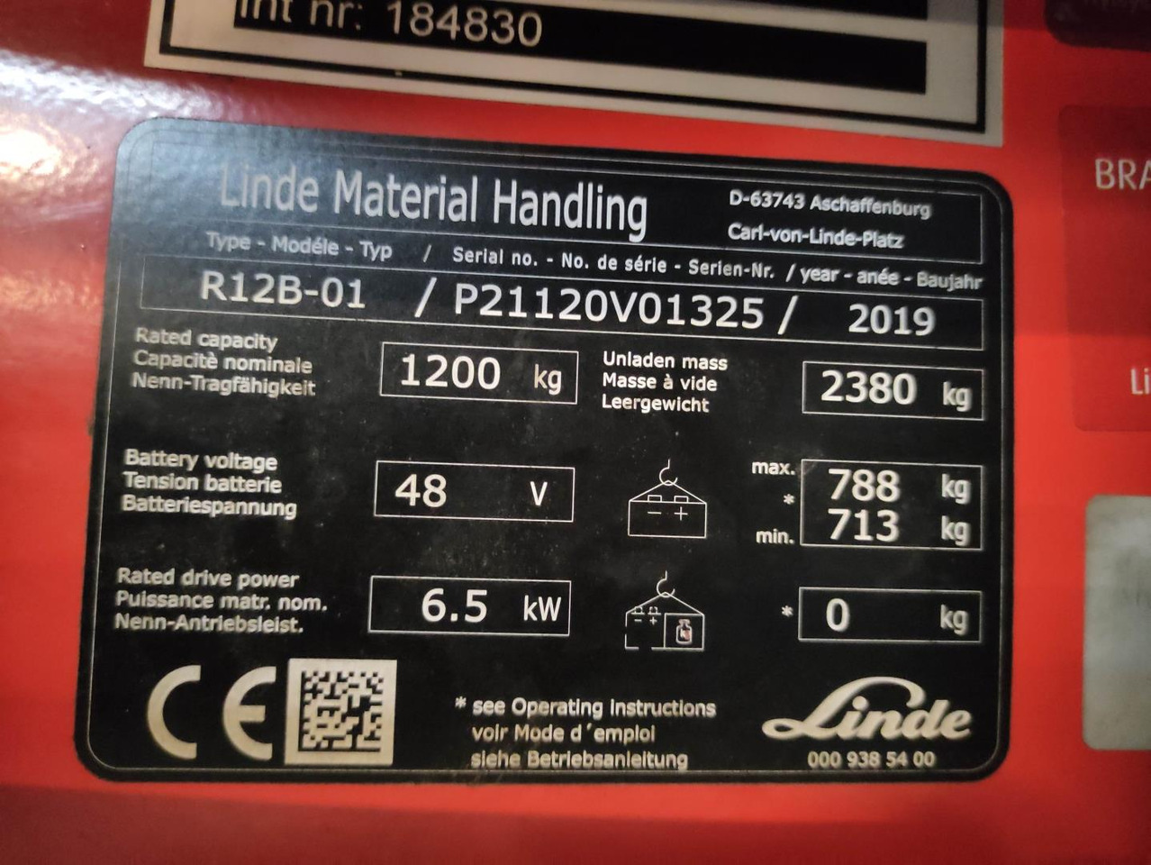 Regalni viličar Linde R12B-01-1120: slika Regalni viličar Linde R12B-01-1120