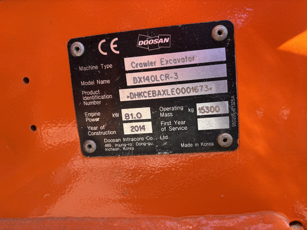 Bager gusjeničar DOOSAN DX140-3: slika Bager gusjeničar DOOSAN DX140-3