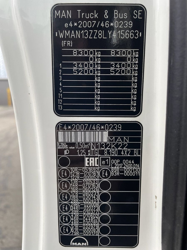 Dostavno vozilo sa zatvorenim sandukom MAN TGL 8.190 4x2 BL Koffer/LBW/PALFINGER/AC/EU6d: slika Dostavno vozilo sa zatvorenim sandukom MAN TGL 8.190 4x2 BL Koffer/LBW/PALFINGER/AC/EU6d Dostavno vozilo sa zatvorenim sandukom MAN TGL 8.190 4x2 BL Koffer/LBW/PALFINGER/AC/EU6d: slika Dostavno vozilo sa zatvorenim sandukom MAN TGL 8.190 4x2 BL Koffer/LBW/PALFINGER/AC/EU6d