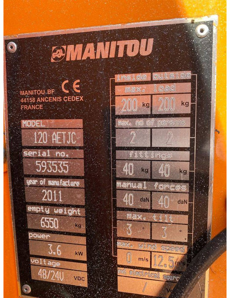 Zglobni krak Manitou 120 AET JC: slika Zglobni krak Manitou 120 AET JC