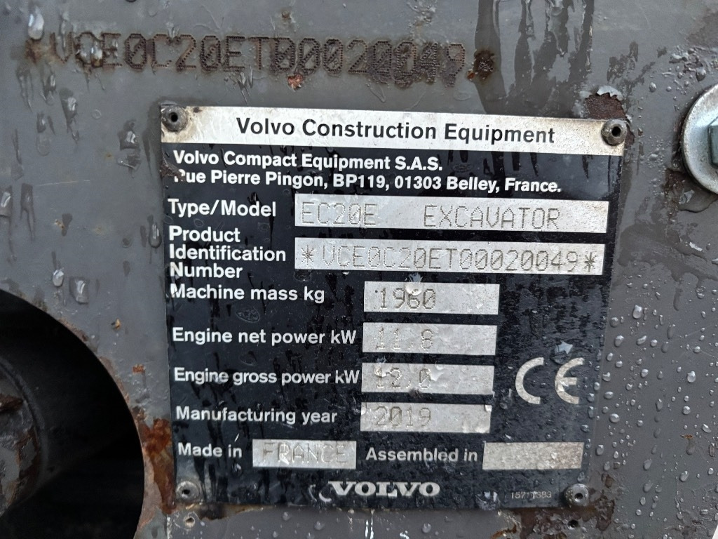 Volvo EC 20 E - Mini bager: slika Volvo EC 20 E - Mini bager Volvo EC 20 E - Mini bager: slika Volvo EC 20 E - Mini bager