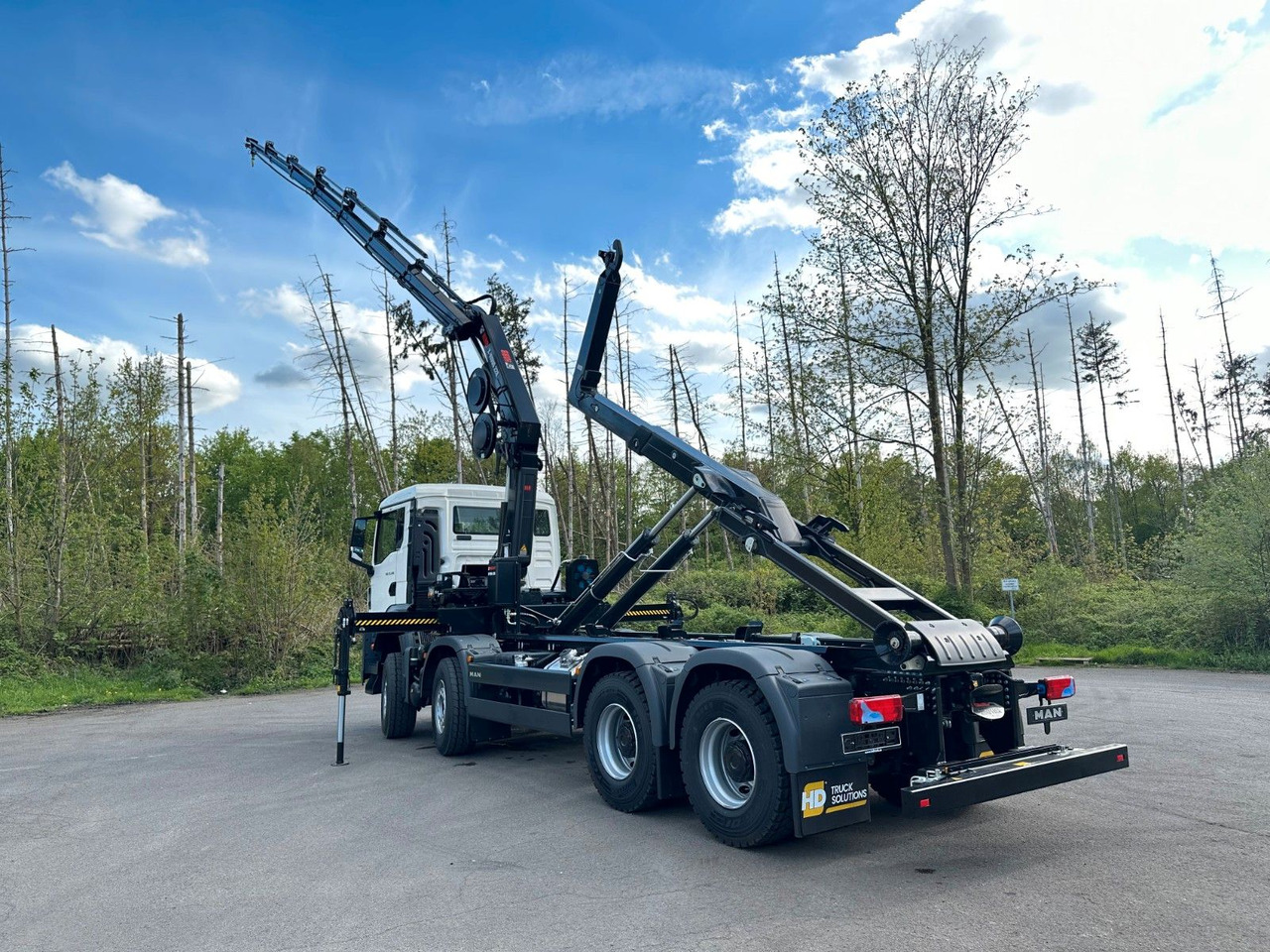Kamion s kukastom dizalicom, Kamion s kranom MAN TGS 35.520 8x4  Abrollkipper + Kran HIAB 228-6: slika Kamion s kukastom dizalicom, Kamion s kranom MAN TGS 35.520 8x4  Abrollkipper + Kran HIAB 228-6