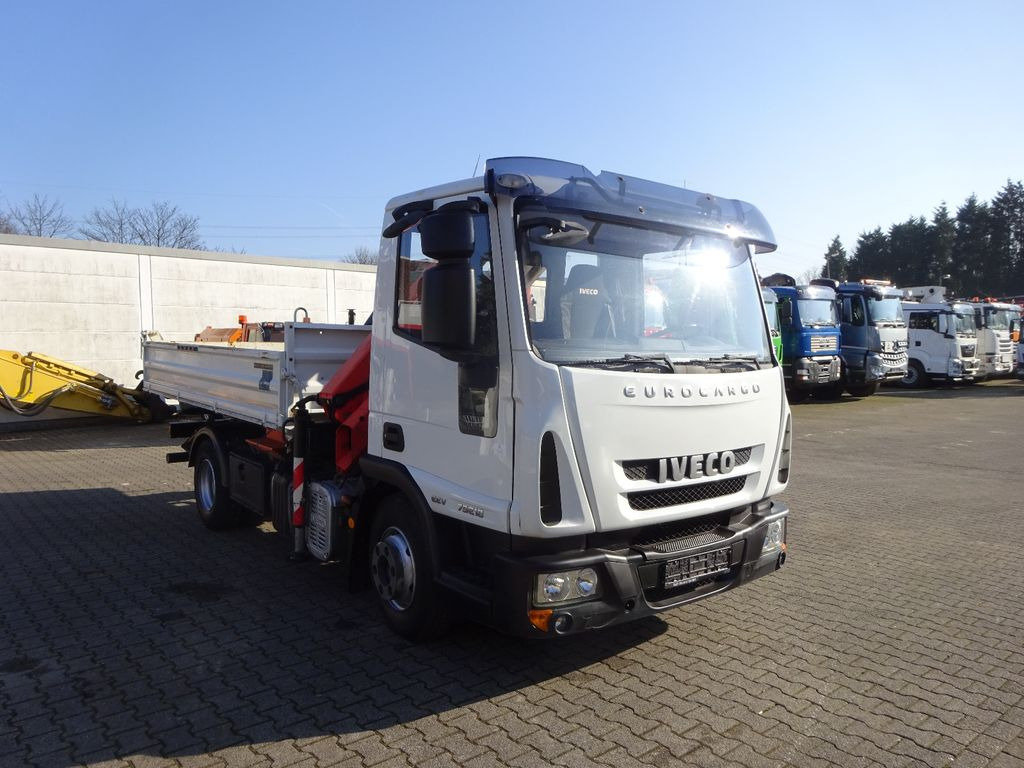 Kiper, Kamion s kranom Iveco ML75E18K MEILLER 3Skipper mit PK 7001 Kran 4x2: slika Kiper, Kamion s kranom Iveco ML75E18K MEILLER 3Skipper mit PK 7001 Kran 4x2
