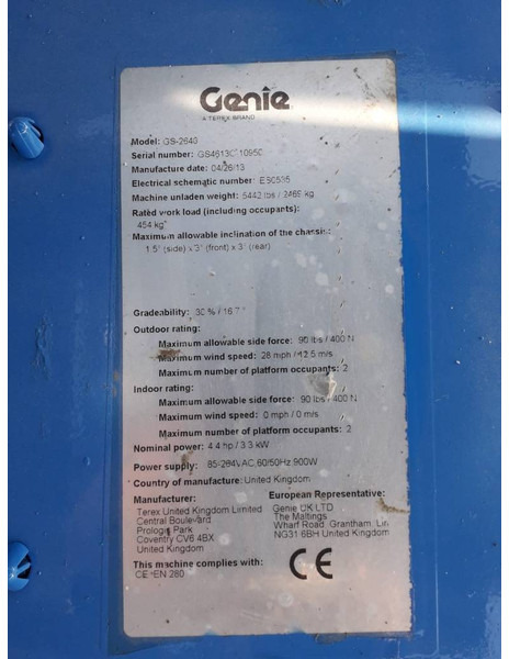 Zakup Genie GS 2646 Genie GS 2646: slika Zakup Genie GS 2646 Genie GS 2646