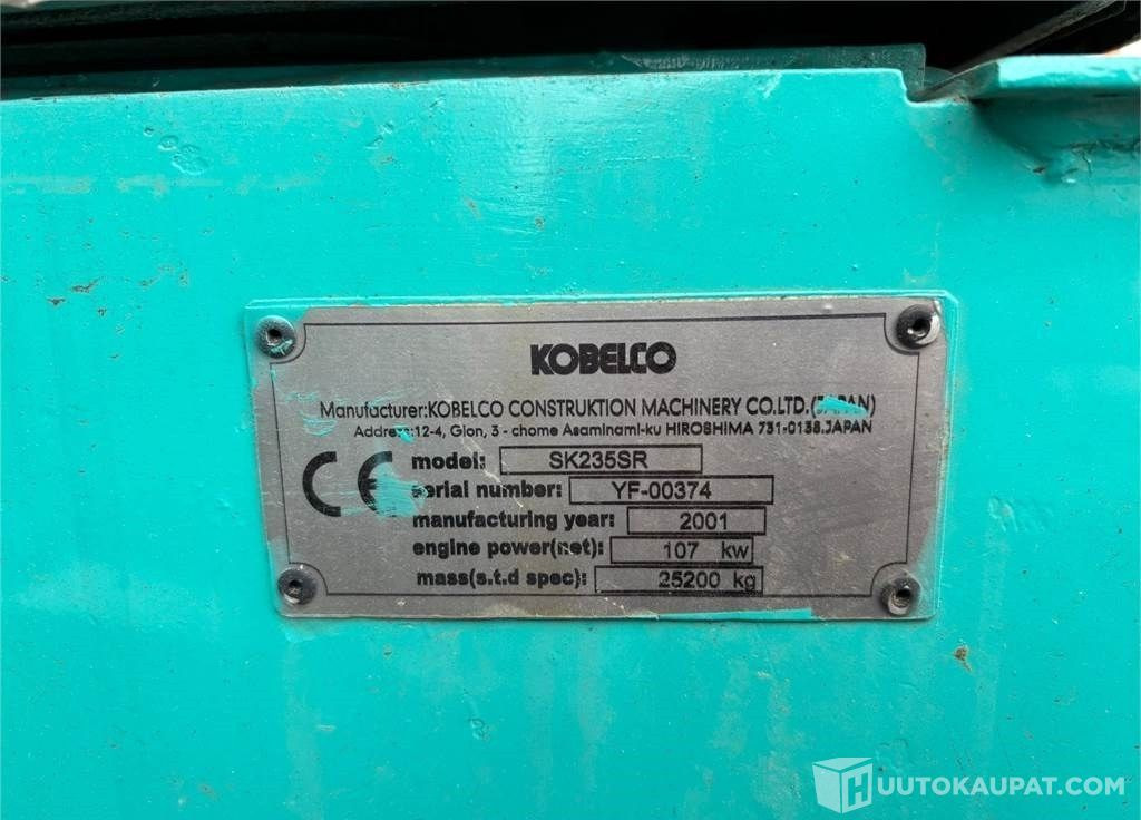 Kobelco SK235SR, 2001, 10 135 h Kaivinkone, Lempäälä - Bager gusjeničar: slika Kobelco SK235SR, 2001, 10 135 h Kaivinkone, Lempäälä - Bager gusjeničar Kobelco SK235SR, 2001, 10 135 h Kaivinkone, Lempäälä - Bager gusjeničar: slika Kobelco SK235SR, 2001, 10 135 h Kaivinkone, Lempäälä - Bager gusjeničar