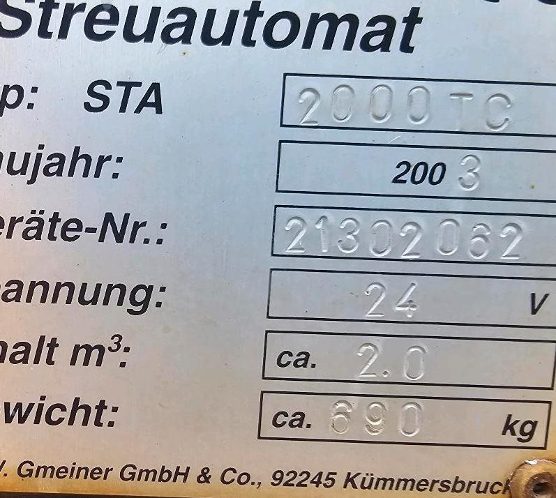 Gmeiner STA 2000TC Salzstreuer 2m3 Streuautomat Salzsilo Winterdienst Unimog 405 U300 400 500 423 427 430 318 Multicar tremo - Posipač pijeska/ Soli: slika Gmeiner STA 2000TC Salzstreuer 2m3 Streuautomat Salzsilo Winterdienst Unimog 405 U300 400 500 423 427 430 318 Multicar tremo - Posipač pijeska/ Soli Gmeiner STA 2000TC Salzstreuer 2m3 Streuautomat Salzsilo Winterdienst Unimog 405 U300 400 500 423 427 430 318 Multicar tremo - Posipač pijeska/ Soli: slika Gmeiner STA 2000TC Salzstreuer 2m3 Streuautomat Salzsilo Winterdienst Unimog 405 U300 400 500 423 427 430 318 Multicar tremo - Posipač pijeska/ Soli
