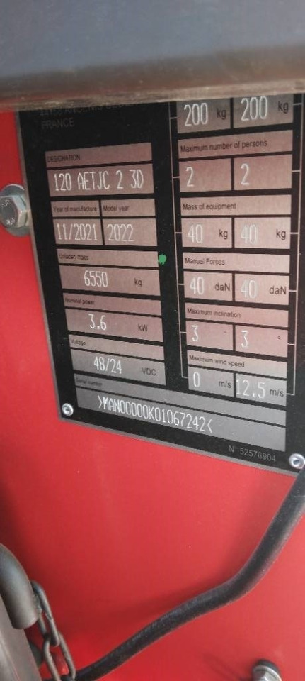 Zglobni krak Manitou 120 AET JC 3D: slika Zglobni krak Manitou 120 AET JC 3D