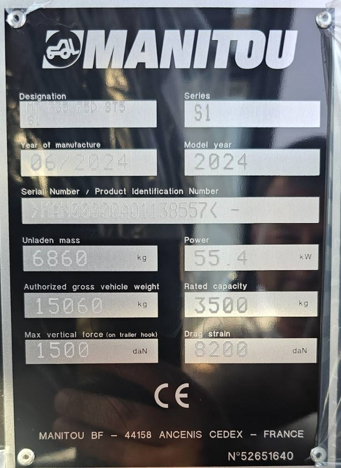 Novi Teleskopski rukovatelj Manitou MT 735 75D ST5 S1 - NEW MODEL AC: slika Novi Teleskopski rukovatelj Manitou MT 735 75D ST5 S1 - NEW MODEL AC