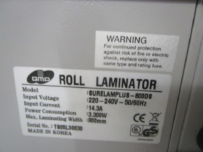 ROLL LAMINATOR GMP SURELAMPLUS-800DS - Tiskarski stroj: slika ROLL LAMINATOR GMP SURELAMPLUS-800DS - Tiskarski stroj ROLL LAMINATOR GMP SURELAMPLUS-800DS - Tiskarski stroj: slika ROLL LAMINATOR GMP SURELAMPLUS-800DS - Tiskarski stroj