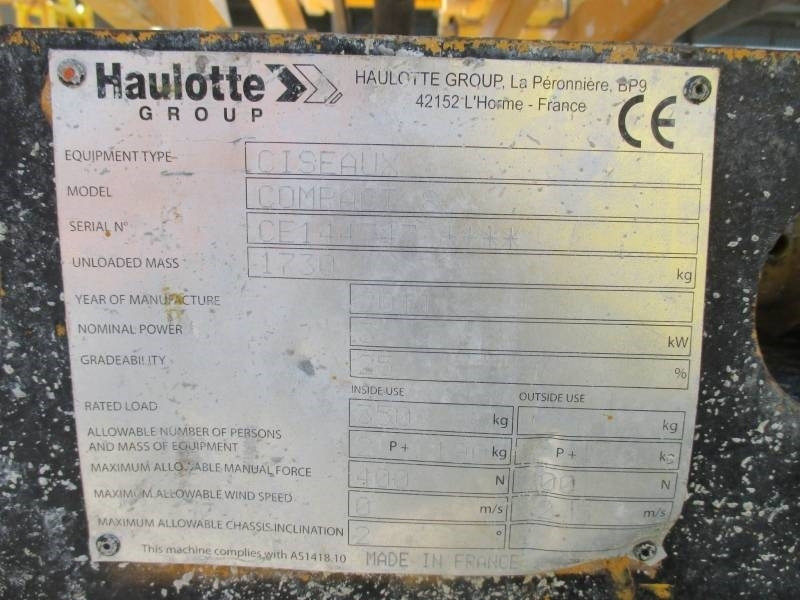Haulotte Compact 8 - Škarasta podizna platforma: slika Haulotte Compact 8 - Škarasta podizna platforma Haulotte Compact 8 - Škarasta podizna platforma: slika Haulotte Compact 8 - Škarasta podizna platforma