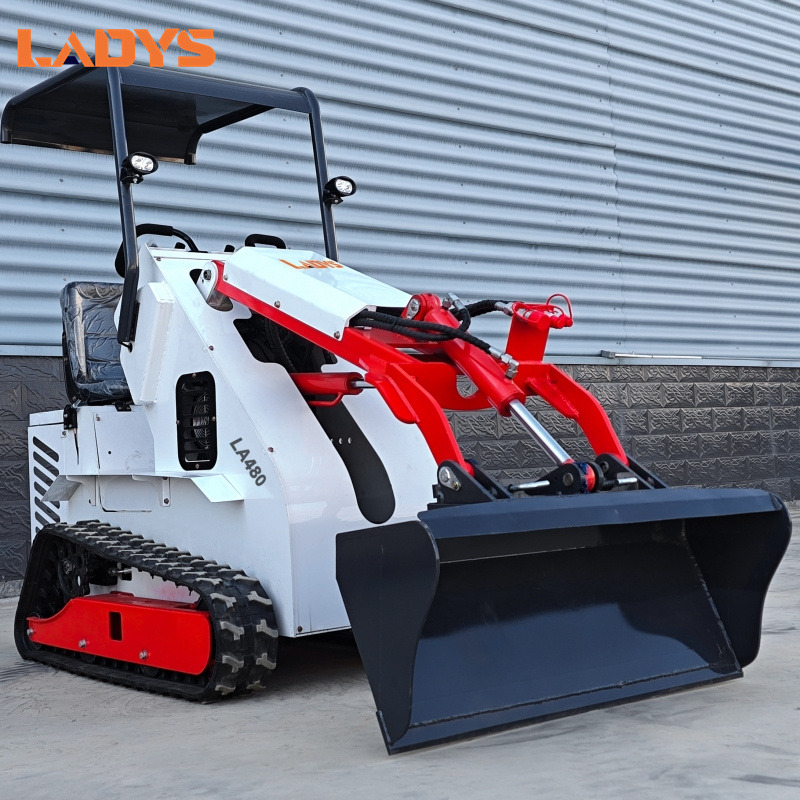 Novi Mini utovarivač LADYS Free Shipping Mini Skid Steer Loader Compact Track Electric/Diesel Chinese Mini Skid Steer Loader For Sale With Mini Skid Steer Attachments 4 In 1 Bucket: slika Novi Mini utovarivač LADYS Free Shipping Mini Skid Steer Loader Compact Track Electric/Diesel Chinese Mini Skid Steer Loader For Sale With Mini Skid Steer Attachments 4 In 1 Bucket