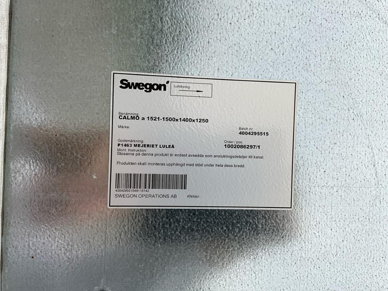 Swegon CALAMO A - Transportna traka: slika Swegon CALAMO A - Transportna traka Swegon CALAMO A - Transportna traka: slika Swegon CALAMO A - Transportna traka