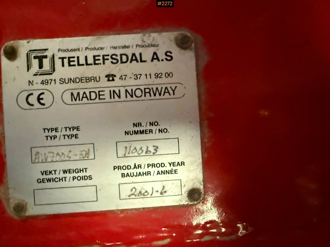 Oprema za prevrtanje sijena Wrapper, Tellefsdal Auto Wrap 700 S: slika Oprema za prevrtanje sijena Wrapper, Tellefsdal Auto Wrap 700 S