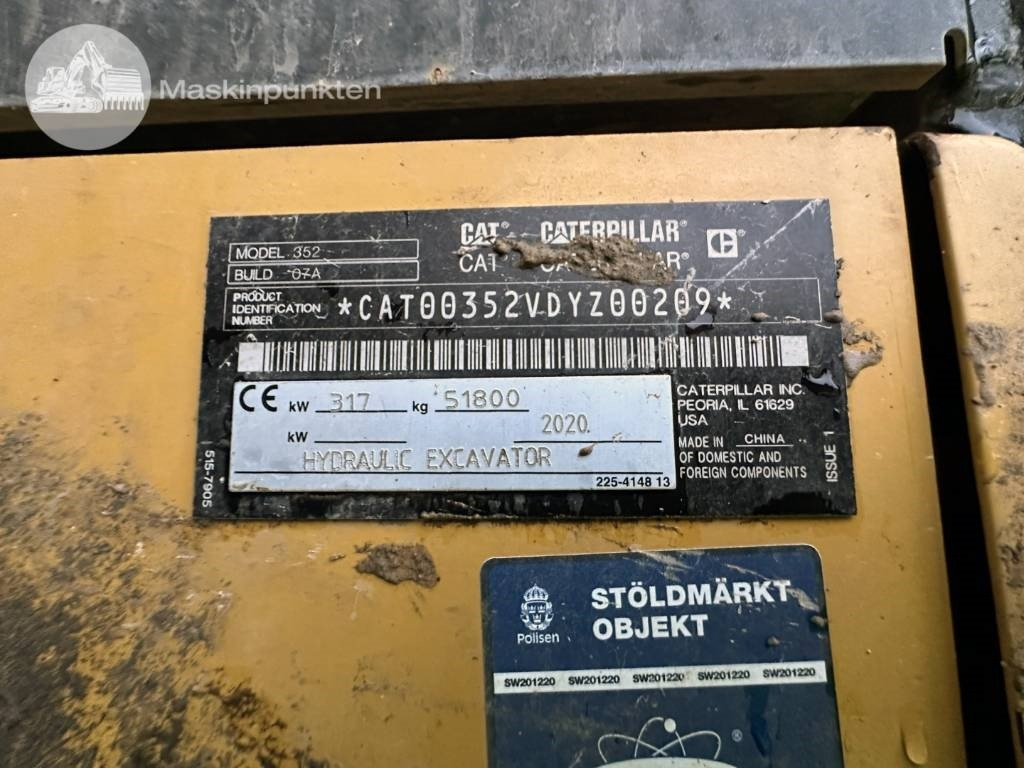Bager gusjeničar CAT 352: slika Bager gusjeničar CAT 352