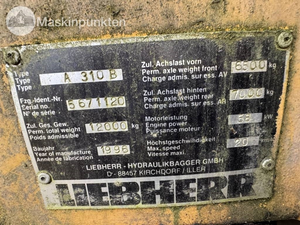 Bager na kotačima Liebherr A 310 B: slika Bager na kotačima Liebherr A 310 B Bager na kotačima Liebherr A 310 B: slika Bager na kotačima Liebherr A 310 B