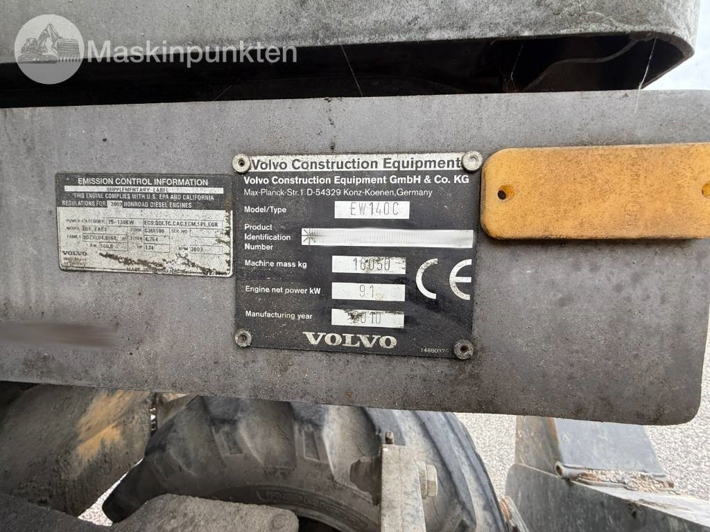 Bager na kotačima Volvo EW 140 C: slika Bager na kotačima Volvo EW 140 C