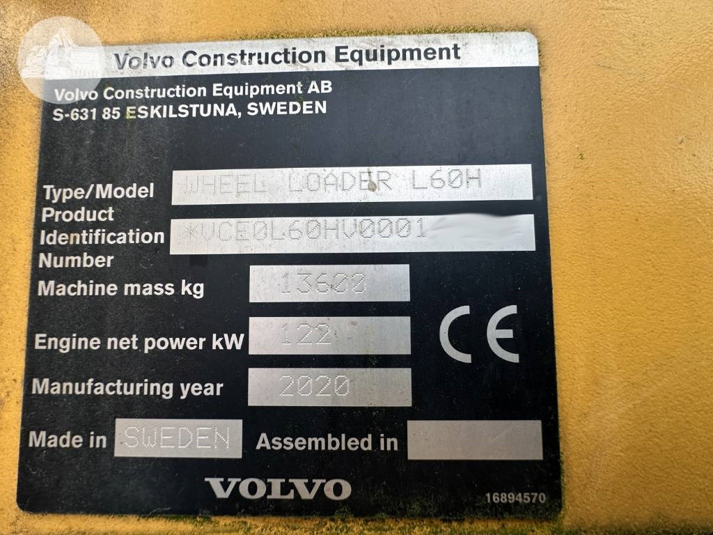 Zakup Volvo L 60 H  Volvo L 60 H: slika Zakup Volvo L 60 H  Volvo L 60 H