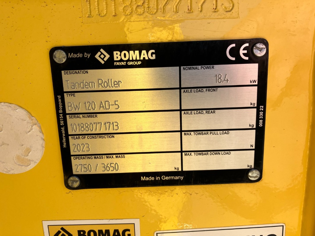 BOMAG DE BW 120 AD-5 Stage V/Tier 4f - Valjak: slika BOMAG DE BW 120 AD-5 Stage V/Tier 4f - Valjak BOMAG DE BW 120 AD-5 Stage V/Tier 4f - Valjak: slika BOMAG DE BW 120 AD-5 Stage V/Tier 4f - Valjak