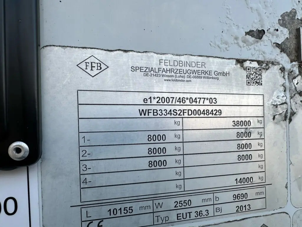 Silos poluprikolica Feldbinder Powder Tanker: slika Silos poluprikolica Feldbinder Powder Tanker