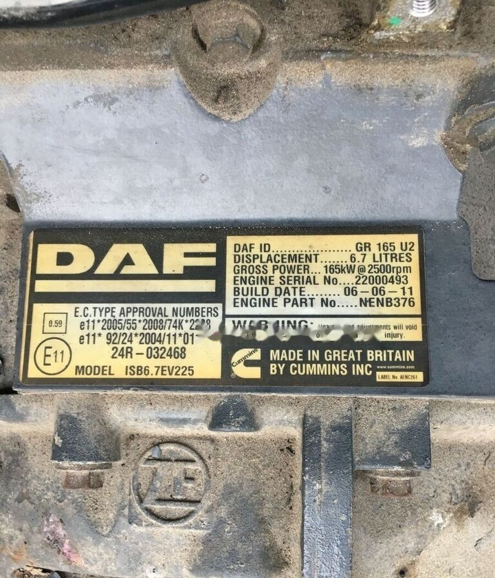 DAF GR165 U2 DAF Lf45 - Motor za Kamion: slika DAF GR165 U2 DAF Lf45 - Motor za Kamion DAF GR165 U2 DAF Lf45 - Motor za Kamion: slika DAF GR165 U2 DAF Lf45 - Motor za Kamion