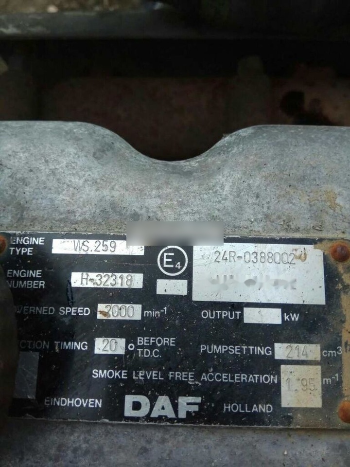 DAF ATI WS259 E2 DAF - Motor za Kamion: slika DAF ATI WS259 E2 DAF - Motor za Kamion DAF ATI WS259 E2 DAF - Motor za Kamion: slika DAF ATI WS259 E2 DAF - Motor za Kamion