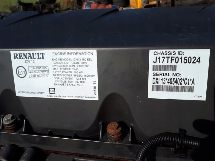 Renault DXI13 480 EURO 5 EEV truck - Motor za Kamion: slika Renault DXI13 480 EURO 5 EEV truck - Motor za Kamion Renault DXI13 480 EURO 5 EEV truck - Motor za Kamion: slika Renault DXI13 480 EURO 5 EEV truck - Motor za Kamion