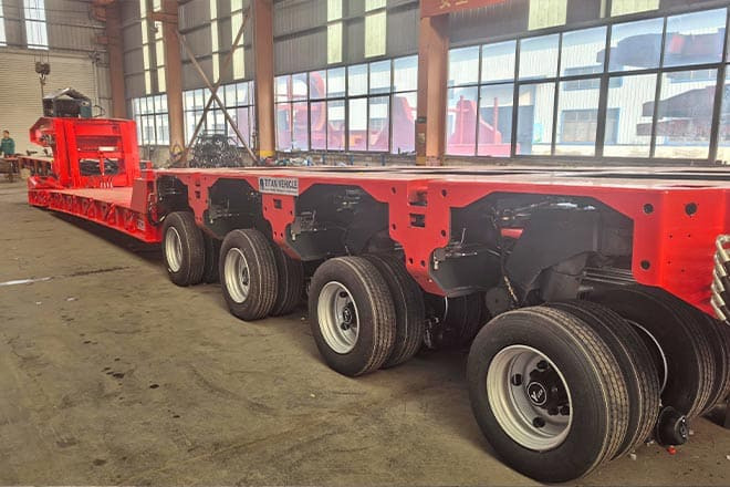 TITAN 4 Axle Extendable Lowboy Trailer for Sale in Nigeria - Poluprikolica s niskim utovarivačem: slika TITAN 4 Axle Extendable Lowboy Trailer for Sale in Nigeria - Poluprikolica s niskim utovarivačem TITAN 4 Axle Extendable Lowboy Trailer for Sale in Nigeria - Poluprikolica s niskim utovarivačem: slika TITAN 4 Axle Extendable Lowboy Trailer for Sale in Nigeria - Poluprikolica s niskim utovarivačem