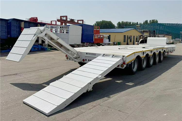 TITAN 5 Axle 100 Ton Low Bed Trailer for Sale In Tanzania - Poluprikolica s niskim utovarivačem: slika TITAN 5 Axle 100 Ton Low Bed Trailer for Sale In Tanzania - Poluprikolica s niskim utovarivačem TITAN 5 Axle 100 Ton Low Bed Trailer for Sale In Tanzania - Poluprikolica s niskim utovarivačem: slika TITAN 5 Axle 100 Ton Low Bed Trailer for Sale In Tanzania - Poluprikolica s niskim utovarivačem