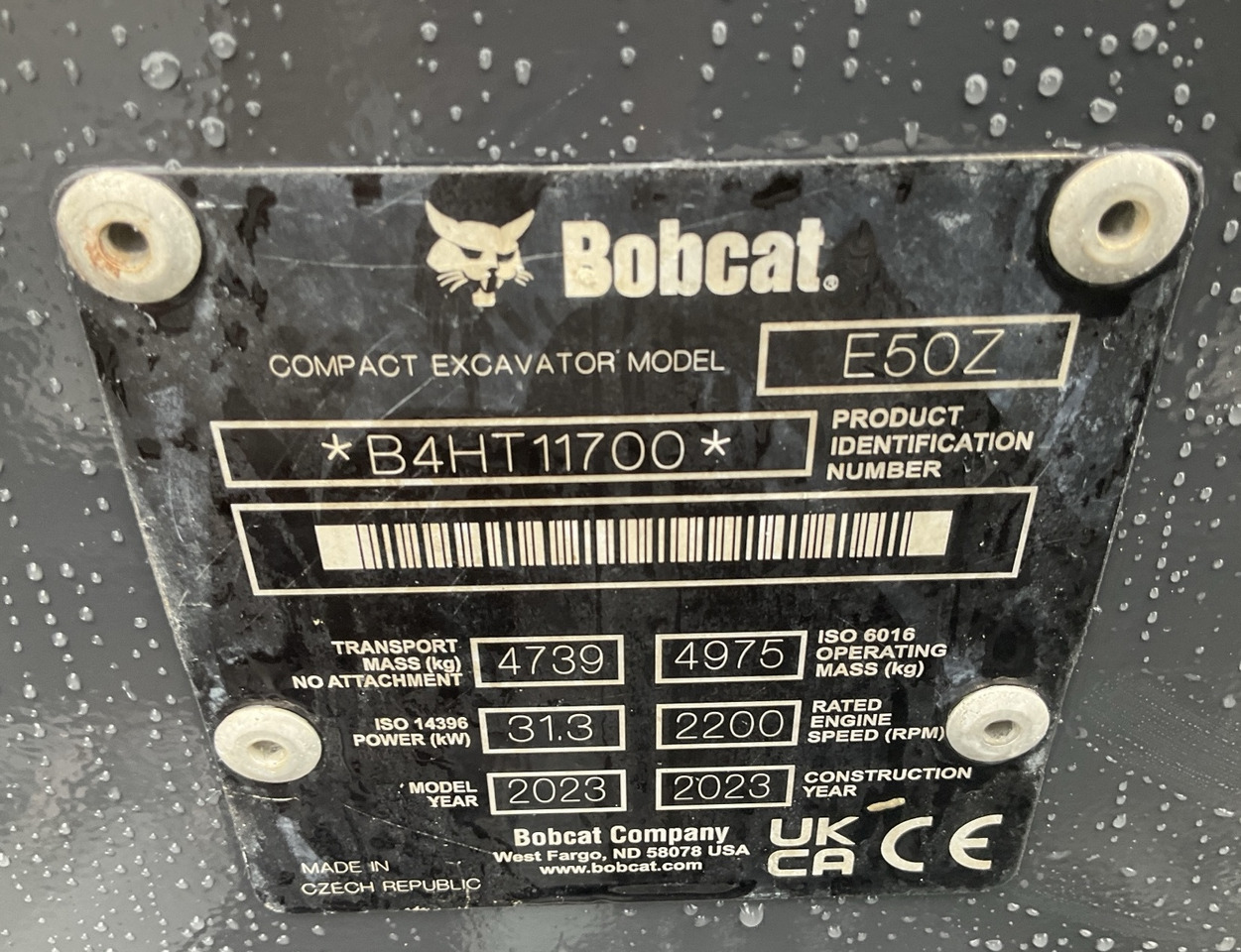 BOBCAT E50z - Mini bager: slika BOBCAT E50z - Mini bager BOBCAT E50z - Mini bager: slika BOBCAT E50z - Mini bager
