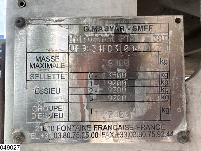 Magyar Chemie 32550 Liter, 1 Comp - Poluprikolica cisterna: slika Magyar Chemie 32550 Liter, 1 Comp - Poluprikolica cisterna Magyar Chemie 32550 Liter, 1 Comp - Poluprikolica cisterna: slika Magyar Chemie 32550 Liter, 1 Comp - Poluprikolica cisterna