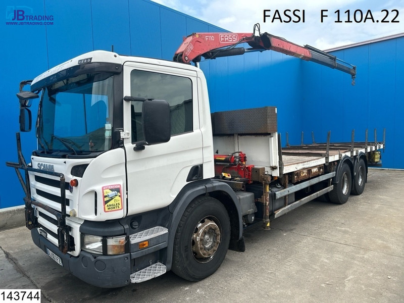 Kamion s otvorenim sandukom, Kamion s kranom Scania P 380 6X2, Retarder, Fassi: slika Kamion s otvorenim sandukom, Kamion s kranom Scania P 380 6X2, Retarder, Fassi