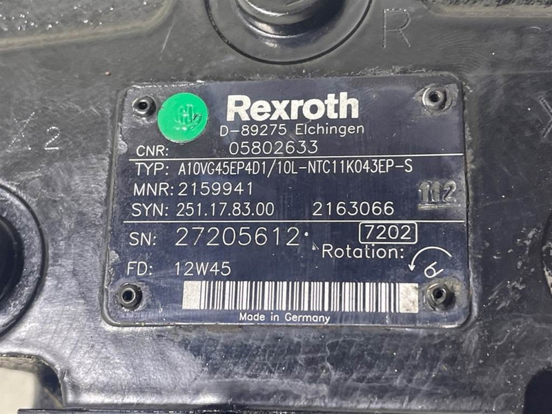Bomag -Rexroth A10VG45EP4D1/10L-Drive pump/Fahrpumpe - Hidraulika za Građevinski strojevi: slika Bomag -Rexroth A10VG45EP4D1/10L-Drive pump/Fahrpumpe - Hidraulika za Građevinski strojevi Bomag -Rexroth A10VG45EP4D1/10L-Drive pump/Fahrpumpe - Hidraulika za Građevinski strojevi: slika Bomag -Rexroth A10VG45EP4D1/10L-Drive pump/Fahrpumpe - Hidraulika za Građevinski strojevi
