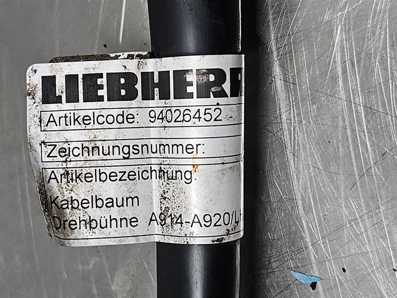 Električni sustav za Građevinski strojevi Liebherr LH24M-94009626-Sicherungskasten/Zekeringkast: slika Električni sustav za Građevinski strojevi Liebherr LH24M-94009626-Sicherungskasten/Zekeringkast
