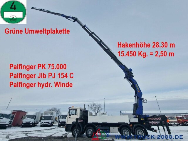 MAN 32.364 8x4 PK75000 Jib Winde Höhe 28m 16t./2.50m - Kamion s otvorenim sandukom, Kamion s kranom: slika MAN 32.364 8x4 PK75000 Jib Winde Höhe 28m 16t./2.50m - Kamion s otvorenim sandukom, Kamion s kranom MAN 32.364 8x4 PK75000 Jib Winde Höhe 28m 16t./2.50m - Kamion s otvorenim sandukom, Kamion s kranom: slika MAN 32.364 8x4 PK75000 Jib Winde Höhe 28m 16t./2.50m - Kamion s otvorenim sandukom, Kamion s kranom