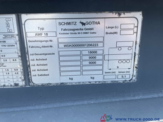 Schmitz Cargobull AWF 18 BDF SAF Achsen Scheibenbremsen - Transporter kontejnera/ Prikolica s izmjenjivim sanducima: slika Schmitz Cargobull AWF 18 BDF SAF Achsen Scheibenbremsen - Transporter kontejnera/ Prikolica s izmjenjivim sanducima Schmitz Cargobull AWF 18 BDF SAF Achsen Scheibenbremsen - Transporter kontejnera/ Prikolica s izmjenjivim sanducima: slika Schmitz Cargobull AWF 18 BDF SAF Achsen Scheibenbremsen - Transporter kontejnera/ Prikolica s izmjenjivim sanducima