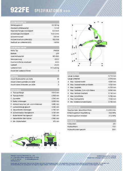 LIUGONG 922 FE vollelektrisch, 24.100 kg - Bager gusjeničar: slika LIUGONG 922 FE vollelektrisch, 24.100 kg - Bager gusjeničar LIUGONG 922 FE vollelektrisch, 24.100 kg - Bager gusjeničar: slika LIUGONG 922 FE vollelektrisch, 24.100 kg - Bager gusjeničar