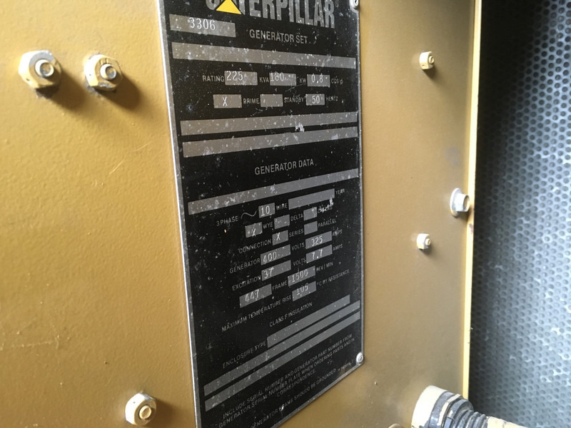 Generatorski set Caterpillar 3306B GENERATOR 225KVA USED: slika Generatorski set Caterpillar 3306B GENERATOR 225KVA USED Generatorski set Caterpillar 3306B GENERATOR 225KVA USED: slika Generatorski set Caterpillar 3306B GENERATOR 225KVA USED