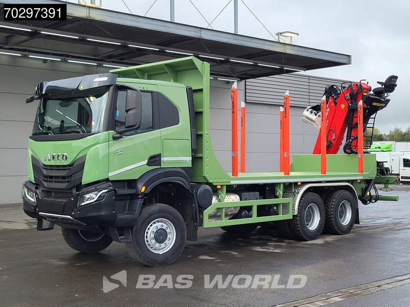 Novi Kamion šumar, Kamion s kranom Iveco T-Way 450 6X6 UNUSED! Palfinger Q150Z Crane Retarder Holztransport Big-Axle LED Euro 6: slika Novi Kamion šumar, Kamion s kranom Iveco T-Way 450 6X6 UNUSED! Palfinger Q150Z Crane Retarder Holztransport Big-Axle LED Euro 6