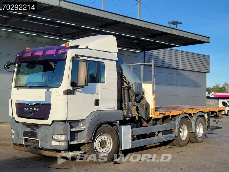 Kamion s otvorenim sandukom, Kamion s kranom MAN TGS 26.440 6X4 Palfinger PK36002 Crane Retarder Steelsuspension Manual: slika Kamion s otvorenim sandukom, Kamion s kranom MAN TGS 26.440 6X4 Palfinger PK36002 Crane Retarder Steelsuspension Manual