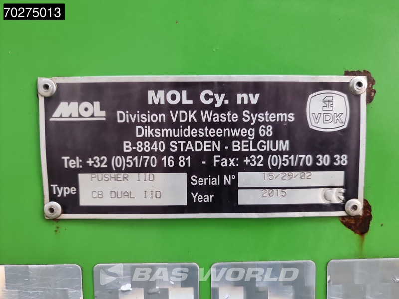 Kamion za odvoz smeća Volvo FE 320 6X2 NL-Truck Lenkachse MOL Pusher IID Aufbau Euro 6: slika Kamion za odvoz smeća Volvo FE 320 6X2 NL-Truck Lenkachse MOL Pusher IID Aufbau Euro 6