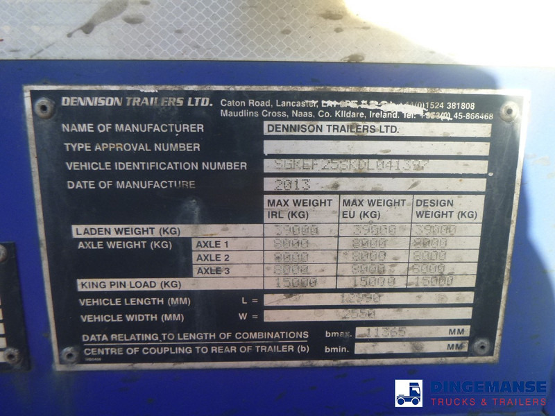 Transporter kontejnera/ Kamion s izmjenjivim sanducima Dennison 3-axle container trailer 20-30-40-45 ft: slika Transporter kontejnera/ Kamion s izmjenjivim sanducima Dennison 3-axle container trailer 20-30-40-45 ft