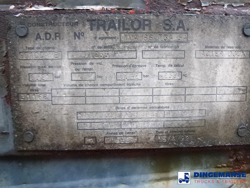 Poluprikolica cisterna Trailor Heavy oil / bitumen tank steel 31.1 m3 / 1 comp: slika Poluprikolica cisterna Trailor Heavy oil / bitumen tank steel 31.1 m3 / 1 comp Poluprikolica cisterna Trailor Heavy oil / bitumen tank steel 31.1 m3 / 1 comp: slika Poluprikolica cisterna Trailor Heavy oil / bitumen tank steel 31.1 m3 / 1 comp