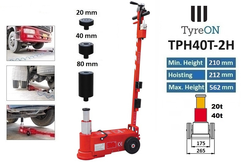 TPH40T-2H Air hydraulic jack 40 Tons - Minimum height 21 cm - Oprema za radionice: slika TPH40T-2H Air hydraulic jack 40 Tons - Minimum height 21 cm - Oprema za radionice TPH40T-2H Air hydraulic jack 40 Tons - Minimum height 21 cm - Oprema za radionice: slika TPH40T-2H Air hydraulic jack 40 Tons - Minimum height 21 cm - Oprema za radionice