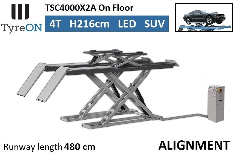 TSC4000X2A Alignment scissor lift - On floor - Free wheel lifting system - 4.8 m lightened runways - 4T - Mounted on the floor - Oprema za radionice: slika TSC4000X2A Alignment scissor lift - On floor - Free wheel lifting system - 4.8 m lightened runways - 4T - Mounted on the floor - Oprema za radionice TSC4000X2A Alignment scissor lift - On floor - Free wheel lifting system - 4.8 m lightened runways - 4T - Mounted on the floor - Oprema za radionice: slika TSC4000X2A Alignment scissor lift - On floor - Free wheel lifting system - 4.8 m lightened runways - 4T - Mounted on the floor - Oprema za radionice