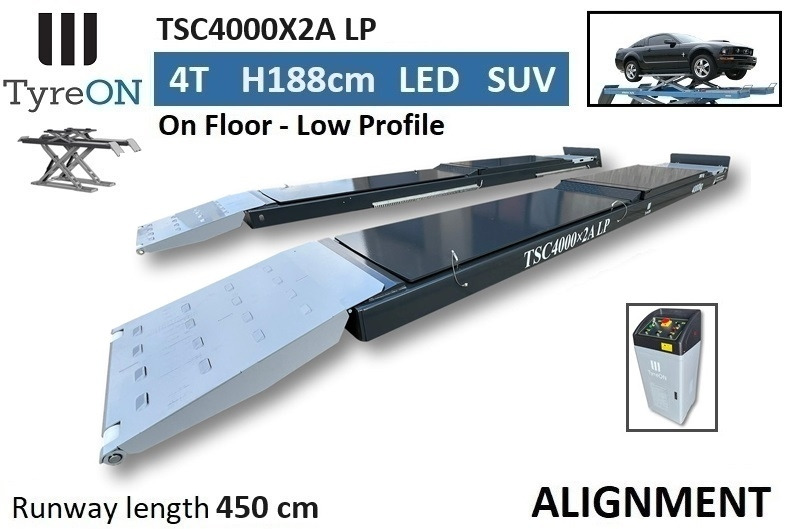 TSC4000X2A LP wheel alignment lift - On floor - Free wheel lifting system - 4.5 m lightened runways (65 cm wide) - Low profile - 4T - Oprema za radionice: slika TSC4000X2A LP wheel alignment lift - On floor - Free wheel lifting system - 4.5 m lightened runways (65 cm wide) - Low profile - 4T - Oprema za radionice TSC4000X2A LP wheel alignment lift - On floor - Free wheel lifting system - 4.5 m lightened runways (65 cm wide) - Low profile - 4T - Oprema za radionice: slika TSC4000X2A LP wheel alignment lift - On floor - Free wheel lifting system - 4.5 m lightened runways (65 cm wide) - Low profile - 4T - Oprema za radionice