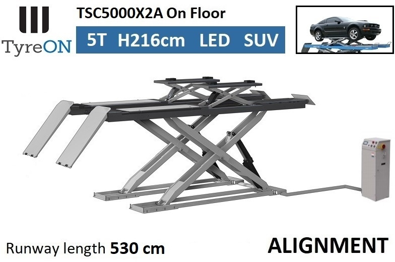 TSC5000X2A Alignment scissor lift - On floor - Free wheel lifting system - 5.3 m lightened runways - 5T- Mounted on the floor - Oprema za radionice: slika TSC5000X2A Alignment scissor lift - On floor - Free wheel lifting system - 5.3 m lightened runways - 5T- Mounted on the floor - Oprema za radionice TSC5000X2A Alignment scissor lift - On floor - Free wheel lifting system - 5.3 m lightened runways - 5T- Mounted on the floor - Oprema za radionice: slika TSC5000X2A Alignment scissor lift - On floor - Free wheel lifting system - 5.3 m lightened runways - 5T- Mounted on the floor - Oprema za radionice