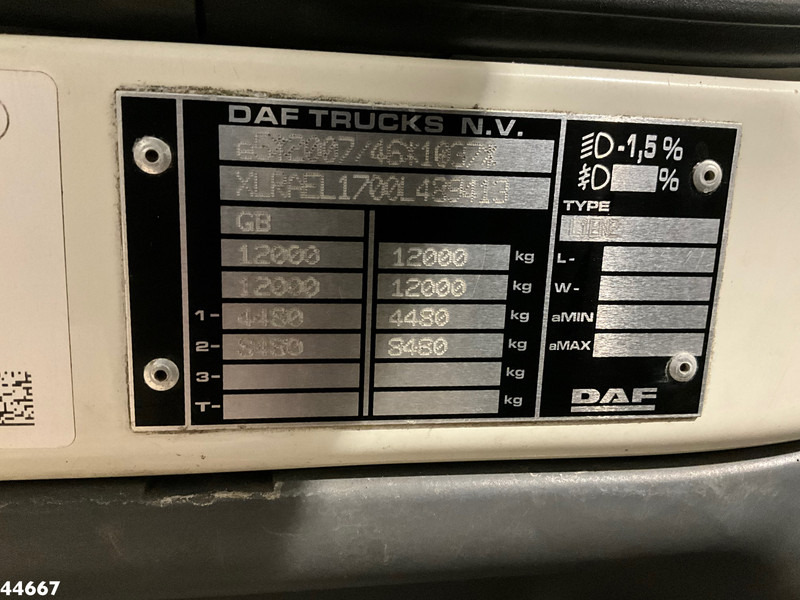 Kamion za odvoz smeća DAF FA LF 230 Euro 6 RHD Terberg 8m³ Just 67.505 Km!: slika Kamion za odvoz smeća DAF FA LF 230 Euro 6 RHD Terberg 8m³ Just 67.505 Km!