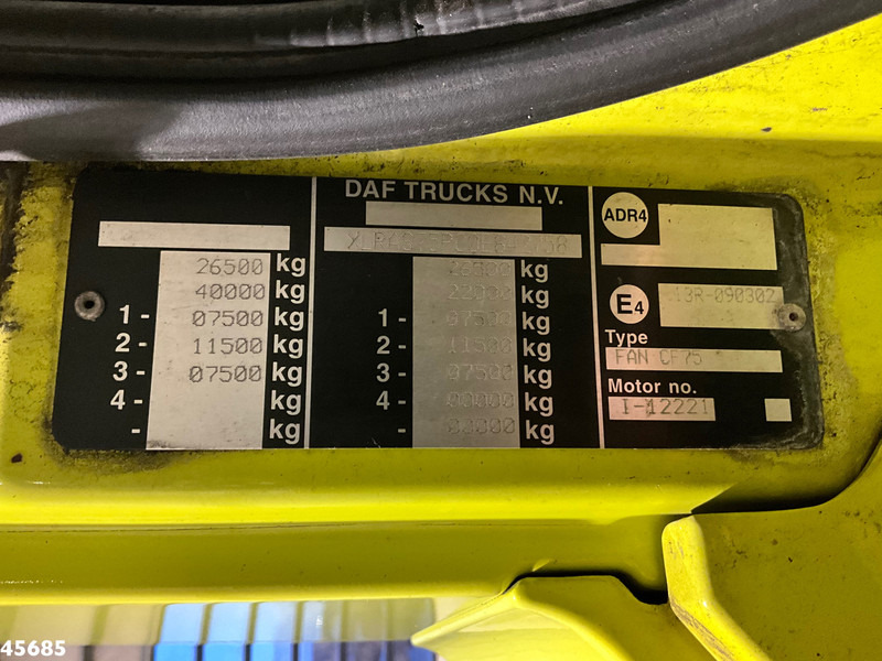 Kamion-šasija DAF FAN 75 CF 310 Euro 5 Chassis cabine: slika Kamion-šasija DAF FAN 75 CF 310 Euro 5 Chassis cabine