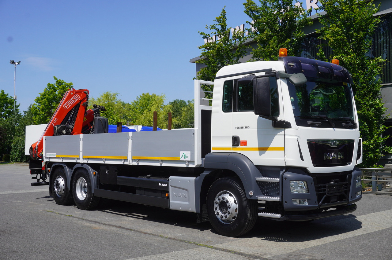 MAN TGS 26.360 Flatbed / Fassi F175 7.7 T / steered 3rd axle - Kamion s kranom: slika MAN TGS 26.360 Flatbed / Fassi F175 7.7 T / steered 3rd axle - Kamion s kranom MAN TGS 26.360 Flatbed / Fassi F175 7.7 T / steered 3rd axle - Kamion s kranom: slika MAN TGS 26.360 Flatbed / Fassi F175 7.7 T / steered 3rd axle - Kamion s kranom